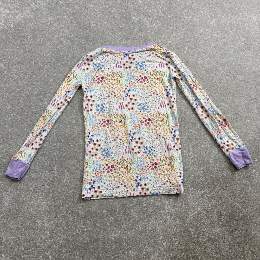 Little Sleepies Flower Fields Bamboo Pajama Set Purple Floral  Girls 7/8 Cottage - Picture 4 of 16
